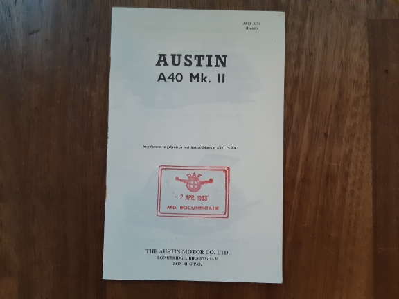 Instructieboekje Austin Instructieboekje Austin