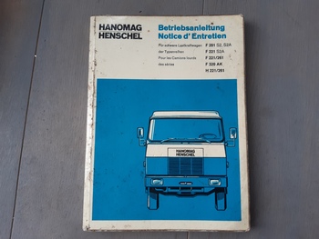 Instructieboekje Hanomag Instructieboekje Hanomag