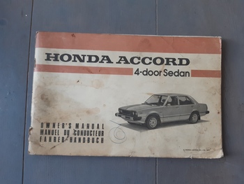 Instructieboekje Honda Instructieboekje Honda