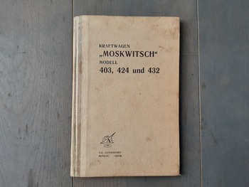 Instructieboekje Moskwitsch Instructieboekje Moskwitsch
