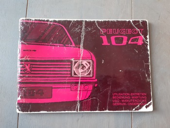 Instructieboekje Peugeot Instructieboekje Peugeot