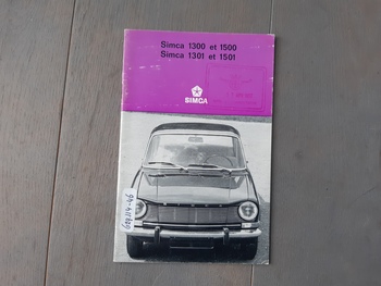 Instructieboekje Simca Instructieboekje Simca