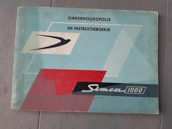 Instructieboekje Simca Instructieboekje Simca