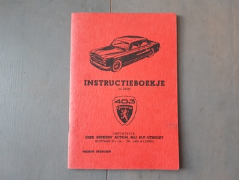 Instructieboekje Peugeot Instructieboekje Peugeot
